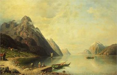 KRUCHEN, Julius.Sommer in norwegischer Fjordlandschaft. 
