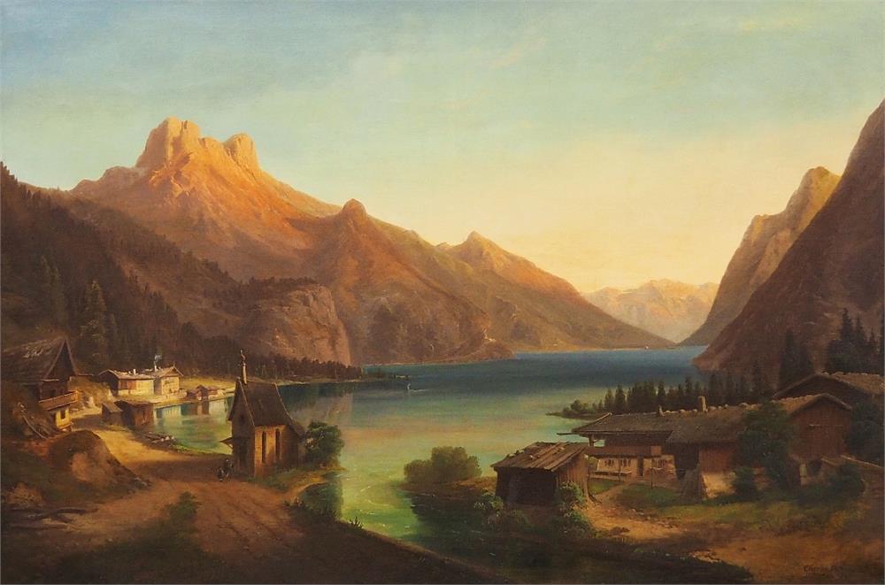 PORIZNI, Charles,  Frankreich 1814 - 1908.  Blick auf den Achensee/Tirol.