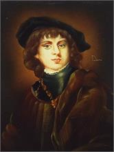 Porträt Rembrandt in jungen Jahren. 