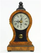 Biedermeier Tisch-Uhr mit Wecker um 1780. 