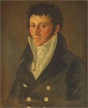 Biedermeier Herrenporträt, um 1830. 