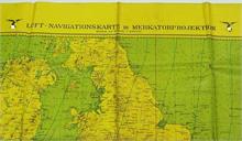 Luft-Navigationskarte Deutschland und Nordostfrankreich/England.