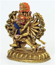 Tibetanische Gottheit "Cakrasamvara"  (Bharawi, erotische Darstellung). 