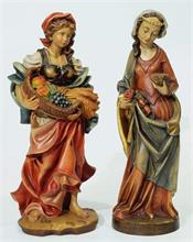 Zwei Heiligenfiguren.