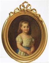 Porträt des kleinen Mädchen Elsa König.