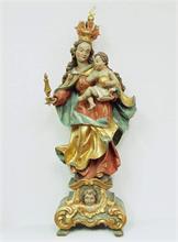 Madonna mit Kind. 19. Jahrhundert. Innsbrucker Madonna, der Stil der Ausarbeitung weist ins 18. Jh.