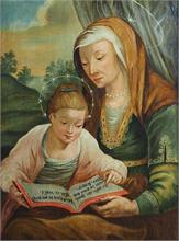 Heilige Anna lehrt Maria das Lesen.