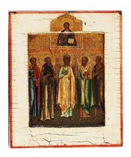 Christus Pantokrater mit weiteren Heiligen.