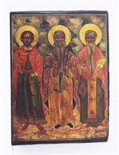 Ikone mit Drei Heiligen.