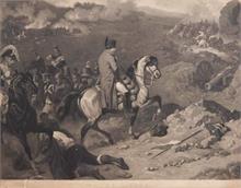 Napoleon bei Somosierra. (Gefecht gegen die Spanier).