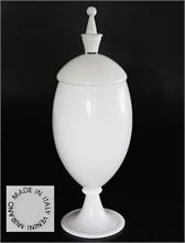 Großer VENINI Murano-Glas-Pokal mit Deckel.