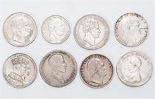 Lot von 8 Preussen Münzen.