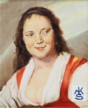 Porzellanbild  "Zigeunermädchen".