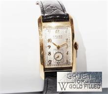 Armbanduhr (Unisex)  von Gruen Curvex.  "Vintage", Handaufzug, 10 K Gold filled (vergoldet).