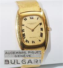 Vintage Herrenarmbanduhr "Audemars Piguet",  auch unisex, BULGARI  um 1970.