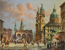 SCHOLTZ, Heinz, geb. 1925 Berlin.  "Münchner Odeonsplatz".