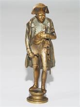 Miniatur-Statue/Petschaft,  "Napoleon Bonaparte",  Bronze, Höhe ca. 10,5 cm.