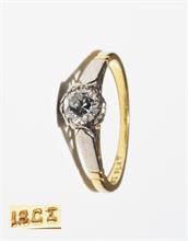 Ring mit Altschliff-Diamant, von ca. 0,28 ct, H/p1.