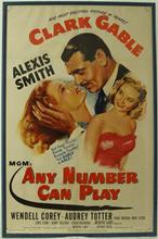Clark Gable. Original   Film-Plakat. um 1950. 