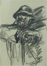 Sieloff, Werner. 1899 - 1974. Halbporträt eines Schäfers