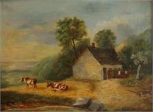 Cooper, Byron.  1850  Mancester  - 1933.  Das alte Bauernhaus. 