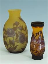 2  Vasen  im Gallé Stil. 
