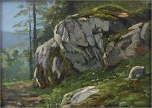 Strechine von,  Stephanie.   1858 - 1940.   Fels in Landschaft. 