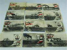 Flotten 1. Weltkrieg.   12 Postkarten. 