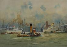 Harders, Johannes. 1871 - 1950.   Hamburger Hafen. 