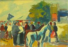 Pferdemarkt. PISIS, Filippo de 1896 - 1956 zugeschrieben. 
