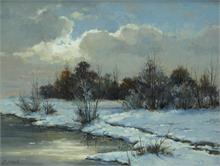 SCHUK, C.  Winterliche Landschaft. 