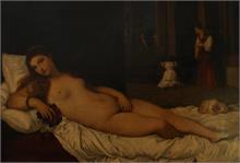 "Die Venus von Urbino".  Nach Tizian anno 1558.