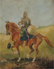 Osmanischer Reiter in Landschaft. 