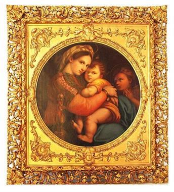 Madonna mit Kind und dem Heiligen Johannes der Täufer. 
