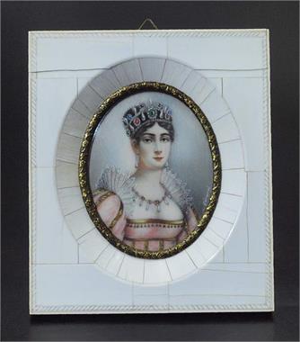 Elfenbein-Miniatur.  "Josephine de Beauharnais" .