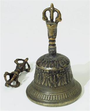 Alte Glocke eines nepalesischen Tempels "Stupa".