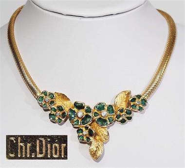 Collier '"Dior", Metall vergoldet.