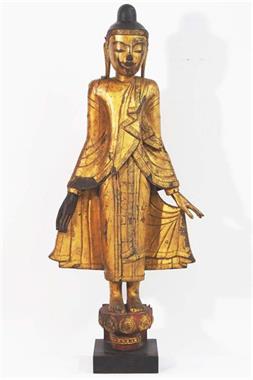 Tempelgöttin, Asien, 20. Jahrhundert. Laut Einliefer in Singapour erworben