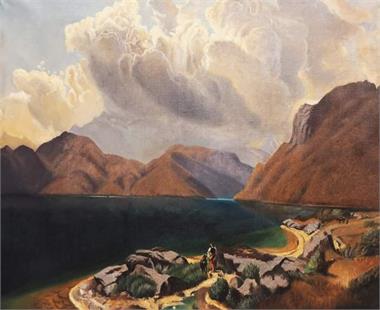 Fjordlandschaft, um 1900.