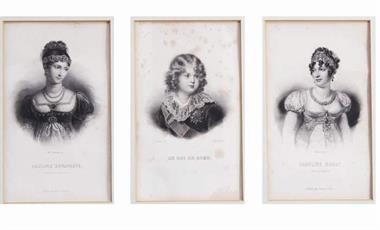 Drei Portraits aus dem französischen Königshaus.