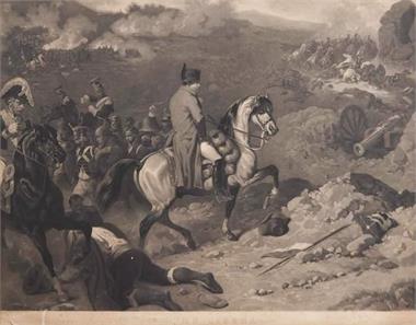 Napoleon bei Somosierra. (Gefecht gegen die Spanier).