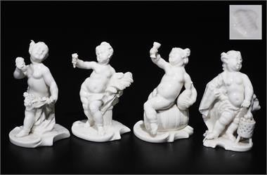 Vier Jahreszeiten Putti-Figuren.  NYMPHENBURG, 20. Jahrhundert.  Modelle von F.A. Bustelli.