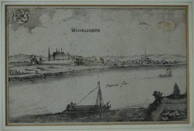 Merian, Matthäus.  1593  - 1650.  Originalstich um 1630.   Stadt Rüsselsheim.