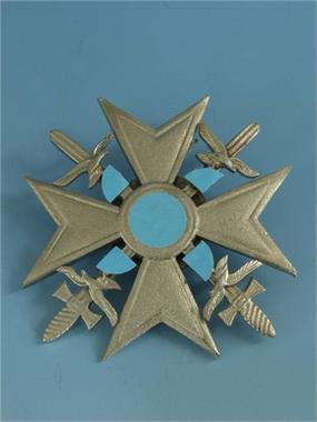 Spanienkreuz in Silber mit Schwertern.  Spanischer Bürgerkrieg 1936 - 1939. 