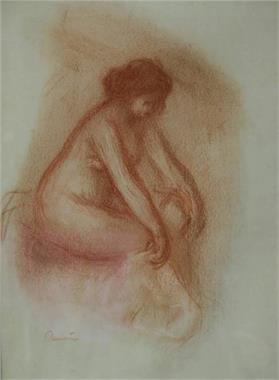 Renoir. Auguste. 1841 - 1919. Sitzender Akt. 