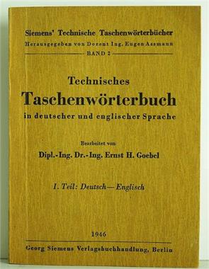 Technisches Taschenwörterbuch . 